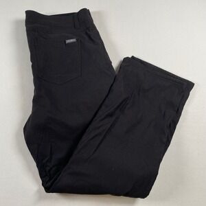 Eddie Bauer Black‎ Flannel Lined Travel Cargo Pants 38x30 Outdoor Lightweight